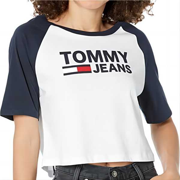 Camiseta Tommy Jeans para mujer con patrón clásico